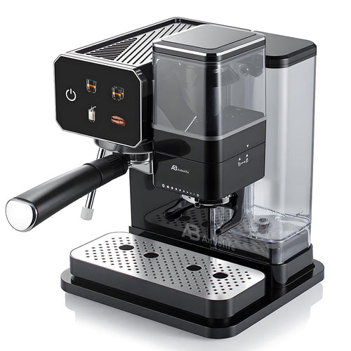 Anbo Multi-Function Semi-Automatic Espresso Machine with Built-In Grinder & Digital Display