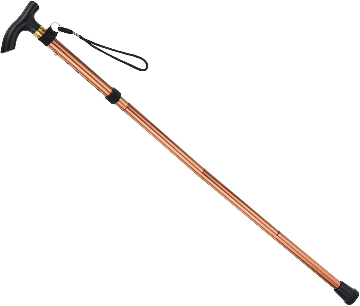 Trekking Poles, Collapsible Hiking Pole Telescopic Folding Cane Quick Lock Aluminum Alloy for Outdoor Hiking Walking Camping