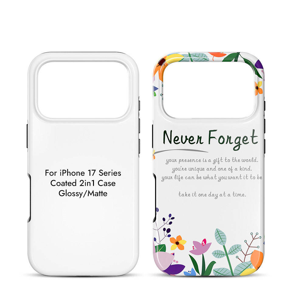 Customizable 3D Sublimation 2-in-1 Shockproof Case for iPhone 17 Series (Premium DIY Print Case)