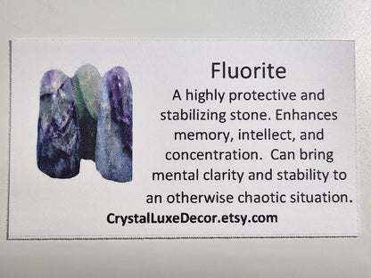 Rainbow and Green Fluorite "Rough" LED Gemstone Sensor Night Lights in Assorted Colors