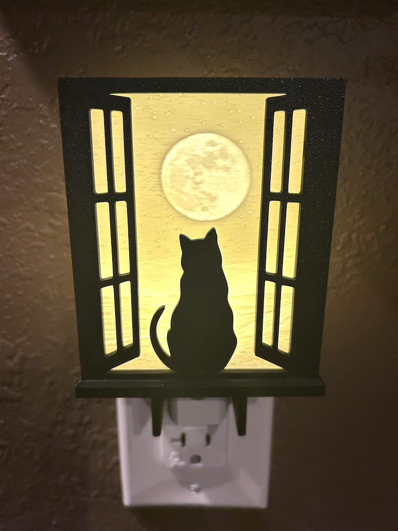 Cat Gazing Night Light - LED