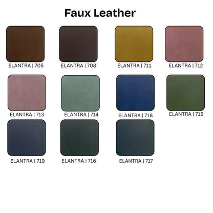 Custom Tufted Faux Leather Seat Cushion: 2-Inch Thick Pad