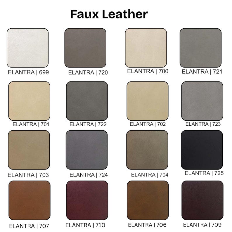 Custom Tufted Faux Leather Seat Cushion: 2-Inch Thick Pad
