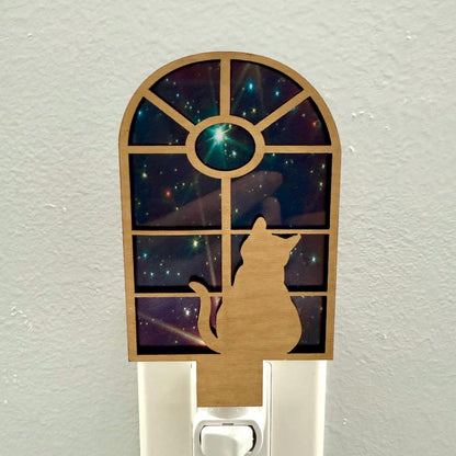 Cats and Books Night Light, Plug in Nightlight Cats,Birthday Gift for Cat Lover, Cat Lover Gift for Girls, Cat Home Decor, Cat Lady Gift