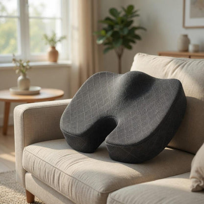 Ergonomic Memory Foam Seat Cushion, Pain Relief Coccyx Hip Support
