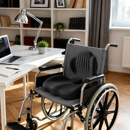 Ergonomic Seat Cushion: Spinal Support, Posture Improvement, Breathable, Portable