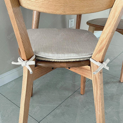 U Shaped Chair Pad, Linen Blend Seat Cushion, High Density Foam Dining Pad