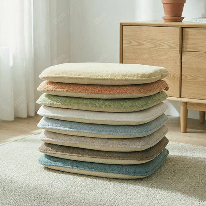 U Shaped Chair Pad, Linen Blend Seat Cushion, High Density Foam Dining Pad