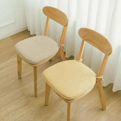 U Shaped Chair Pad, Linen Blend Seat Cushion, High Density Foam Dining Pad