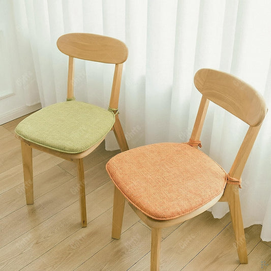 U Shaped Chair Pad, Linen Blend Seat Cushion, High Density Foam Dining Pad