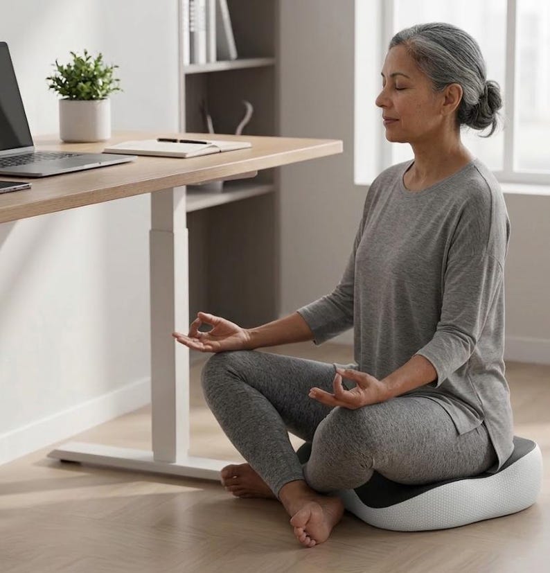 Ergonomic and orthopedic memory foam cushion for the coccyx and back